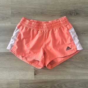 Adidas Climalite Coral Pink Running Shorts, Woman’s Shorts– Size XS- EUC